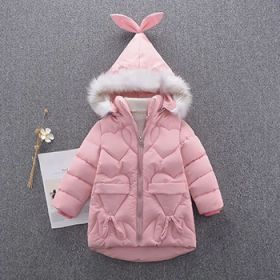 2022 Winter Down Jacket For Girls Coat Waterproof Shiny Hooded Children Outerwear Clothing 5-14 Year Teenage Kids Parka Snowsuit (Color: pink2, size: 5)