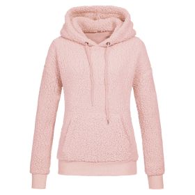 Europe and America autumn and winter explosions drawstring hooded hooded pocket sweater casual sweater women (Color: sky blue, size: S)