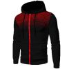 Men's polka dot zipper hoodie sweater Autumn and winter plush warm hoodie hoodie sweatshirt