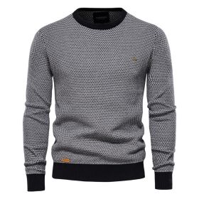 Men's Slim Fit Sweater Casual Knitted Solid Sweaters (Color: Black, size: 2XL)