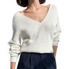 LLYGE DA Solid Casual Women's Sweater Long Sleeve Deep V-Neck Knit Women Sweaters 2021 Autumn Winter Low Price Pullover Top