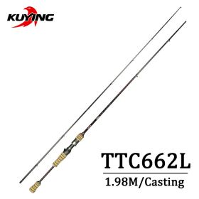 KUYING TETON 1.56m 1.8m 1.86m 1.9m 1.92m 1.98m Super Ultra Soft Light Baitcasting Casting Spinning Lure Fishing Rod Pole Combo (Color: TTC662L)