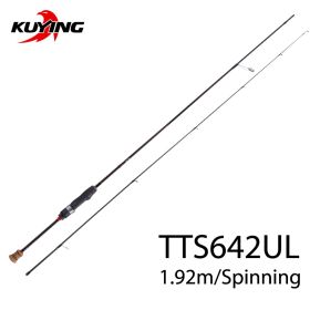 KUYING TETON 1.56m 1.8m 1.86m 1.9m 1.92m 1.98m Super Ultra Soft Light Baitcasting Casting Spinning Lure Fishing Rod Pole Combo (Color: TTS642UL)