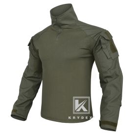 KRYDEX G3 Combat Shirt with Elbow Pads For Hunting Outdoor CP Style Tops Tactical BDU Clothes MC Tiger Stripes Shirts (Color: RG, size: XL)