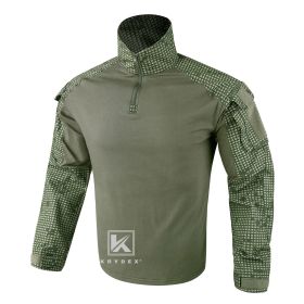 KRYDEX G3 Combat Shirt with Elbow Pads For Hunting Outdoor CP Style Tops Tactical BDU Clothes MC Tiger Stripes Shirts (Color: DC, size: XL)