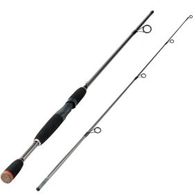 Sougayilang 2 Sections 1.8m Spinning Fishing Rod Casting Rods EVA Grip Smooth Transition Fishing Pole Travel Fishing Rod (Color: black spinning rod, length: 1.8 m)