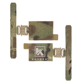 KRYDEX Tactical Quick Release Metal Buckle Cummerbund Adapter Kit for FCPC V5 AVS Hunting Plate Carrier Molle Cummerbund (Color: MC)