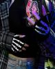 New Punk Gloves Unisex Halloween Skeleton Skull Half Finger Gloves Glow In The Dark Fingerless Stretch Knitted Winter Mittens