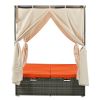 Adjustable Sun Bed With Curtain; High Comfort; With 3 Colors