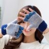 Winter Warm Thickening Wool Gloves Knitted Flip Fingerless Exposed Finger Thick Gloves Without Fingers Mittens Glove Women