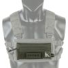 KRYDEX Tactical MK3 MK4 Vest Candy Front Panel Pouch W/ Loop & Hook 4*8" Zipper Pocket For MK3 MK4 Ready Chest Rig Plate Carrier