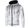 Men's polka dot zipper hoodie sweater Autumn and winter plush warm hoodie hoodie sweatshirt