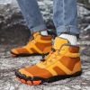 New men's and women's five-finger outdoor cotton shoes high top winter snow boots plush warm men's cotton shoes 36-47