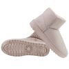 Women Lady Snow Boots Suede Mid-Calf Boot Shoe Short Plush Warm Lining Shoes w/ Anti-slip Rubber Base Knitting Design